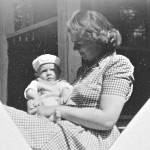 With my mother. Stockholm, 1947.