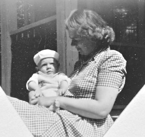 With my mother. Stockholm, 1947.